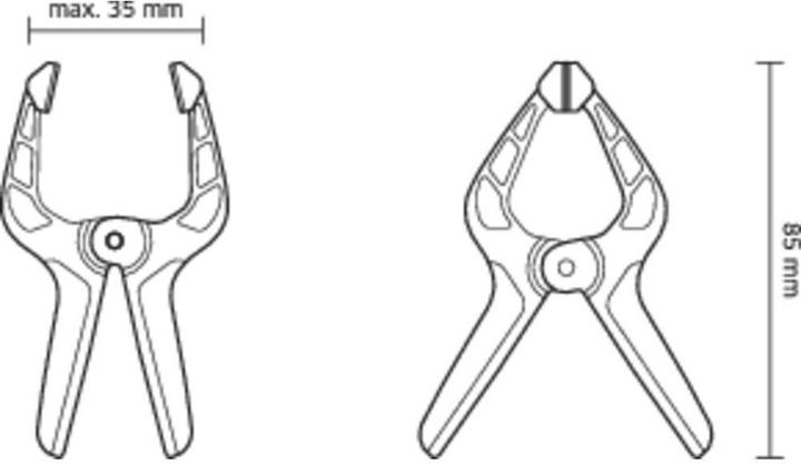 Image du produit Toolcraft Serre-joint à ressort (35 mm)