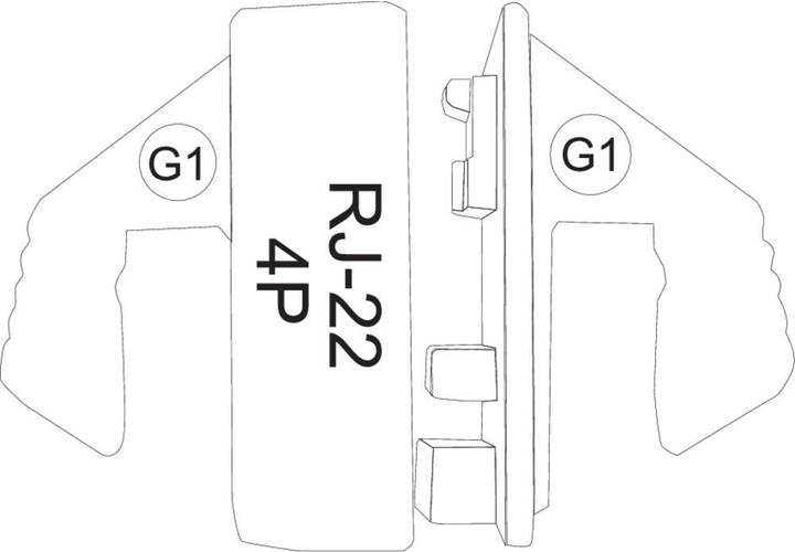 Produktbild Toolcraft Crimpeinsatz für 4P4C/Rj22 Steckverbinder (50.30 mm)