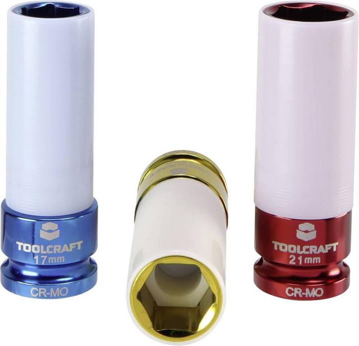 Actual product image Toolcraft Impact wrench nut set, 3 pcs. (21 mm, 19 mm, 17 mm)