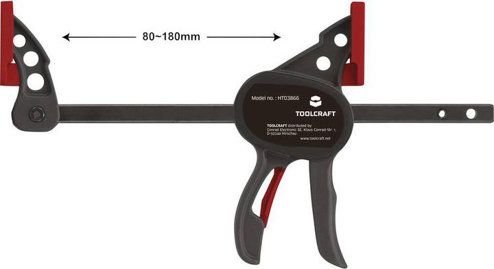 Image du produit Toolcraft Mini serre-joint à une main 100 X 35 mm 250 Nm (100 mm)