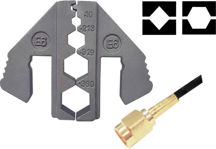 Actual product image Toolcraft Crimping die coaxial connector (50.70 mm)