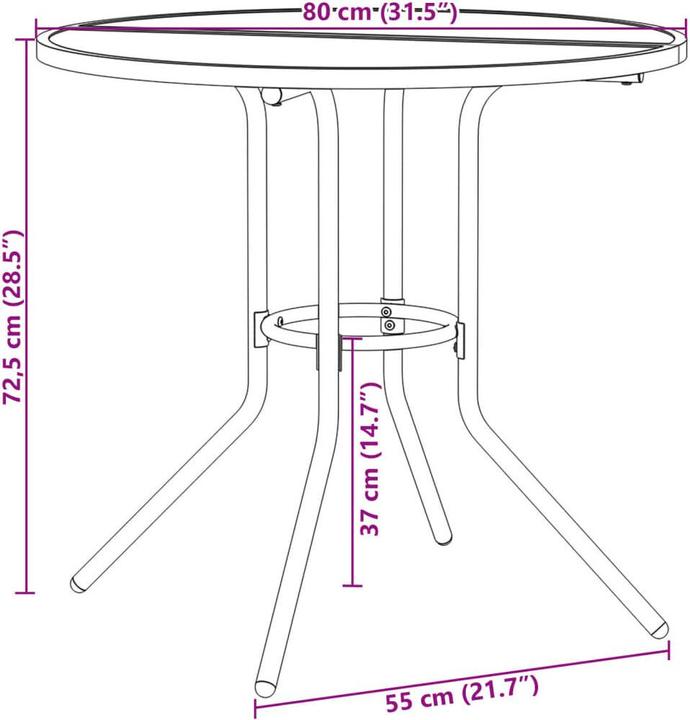 Produktbild vidaXL Gartenstuhl-Set