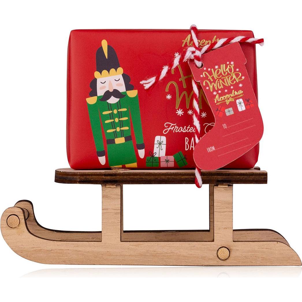 Accentra Seife HELLO WINTER auf Holzschlitten, Duft: Frosted Cranberry (Hartseife) (49868543)