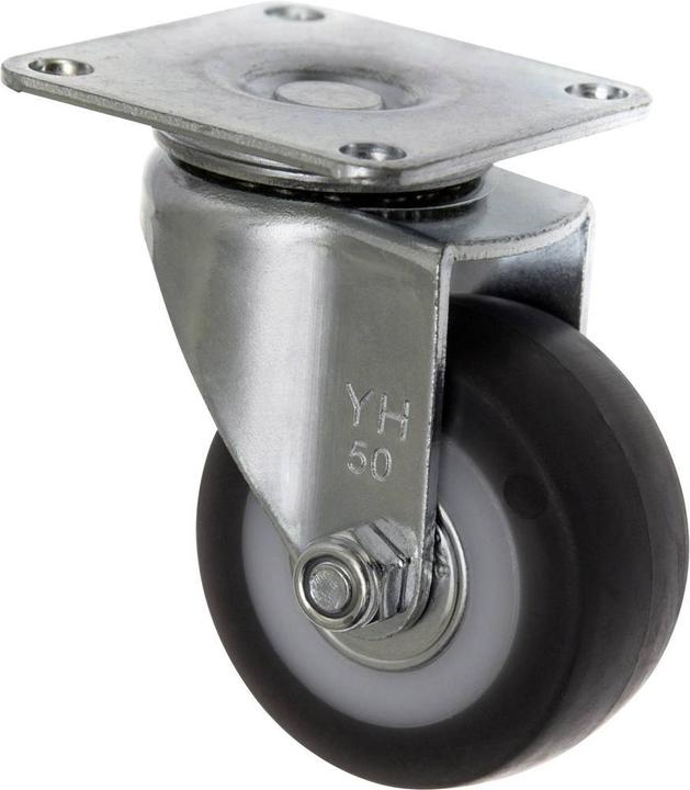 Toolcraft Swivel castorTPR Screw plate