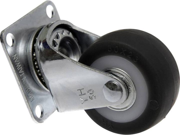 Actual product image Toolcraft Swivel castorTPR Screw plate