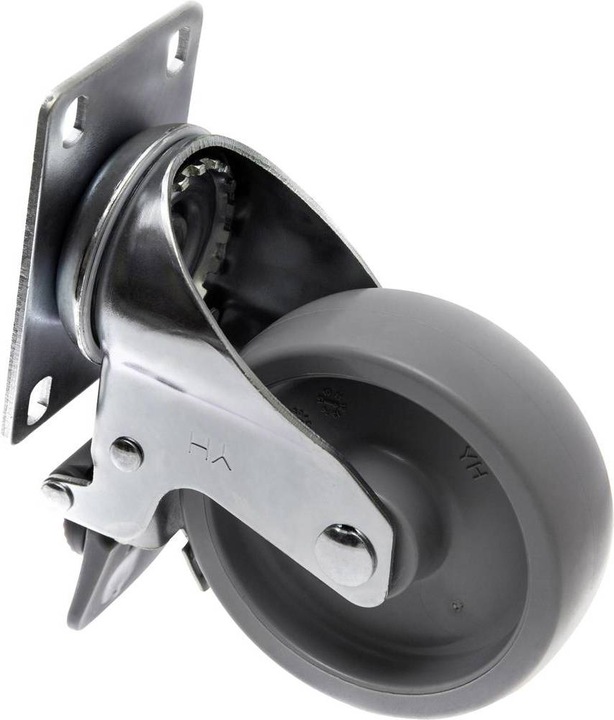 Actual product image Toolcraft Lenkrolle 100 mm mit Feststellbremse und Anschraubplatte