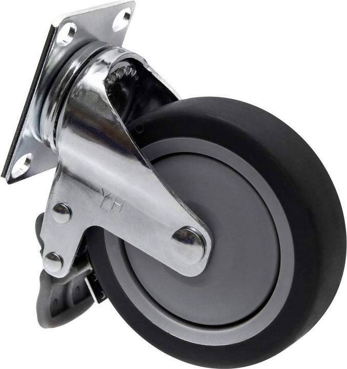Produktbild Toolcraft Lenkrolle TPR Feststellvorrichtung Schraubplatte
