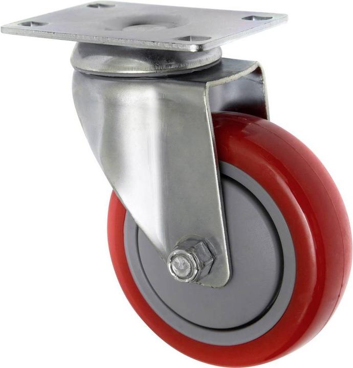 Produktbild Toolcraft Lenkrolle 100 mm mit Anschraubplatte