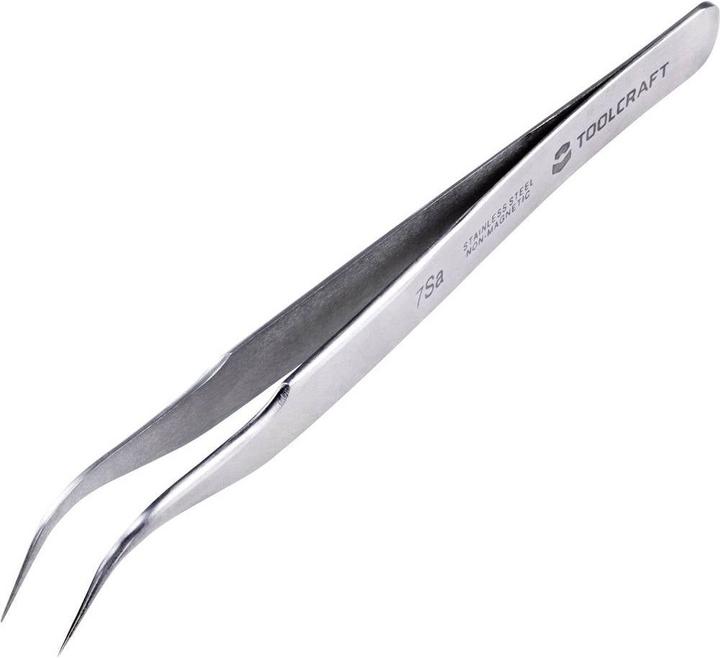 Productafbeelding Toolcraft Precisie pincet 7a SA Sikkelpunt gebogen rond fijn