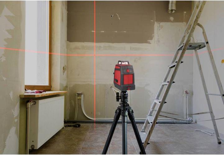 Actual product image Toolcraft 360 degree cross line laser with self-levelling