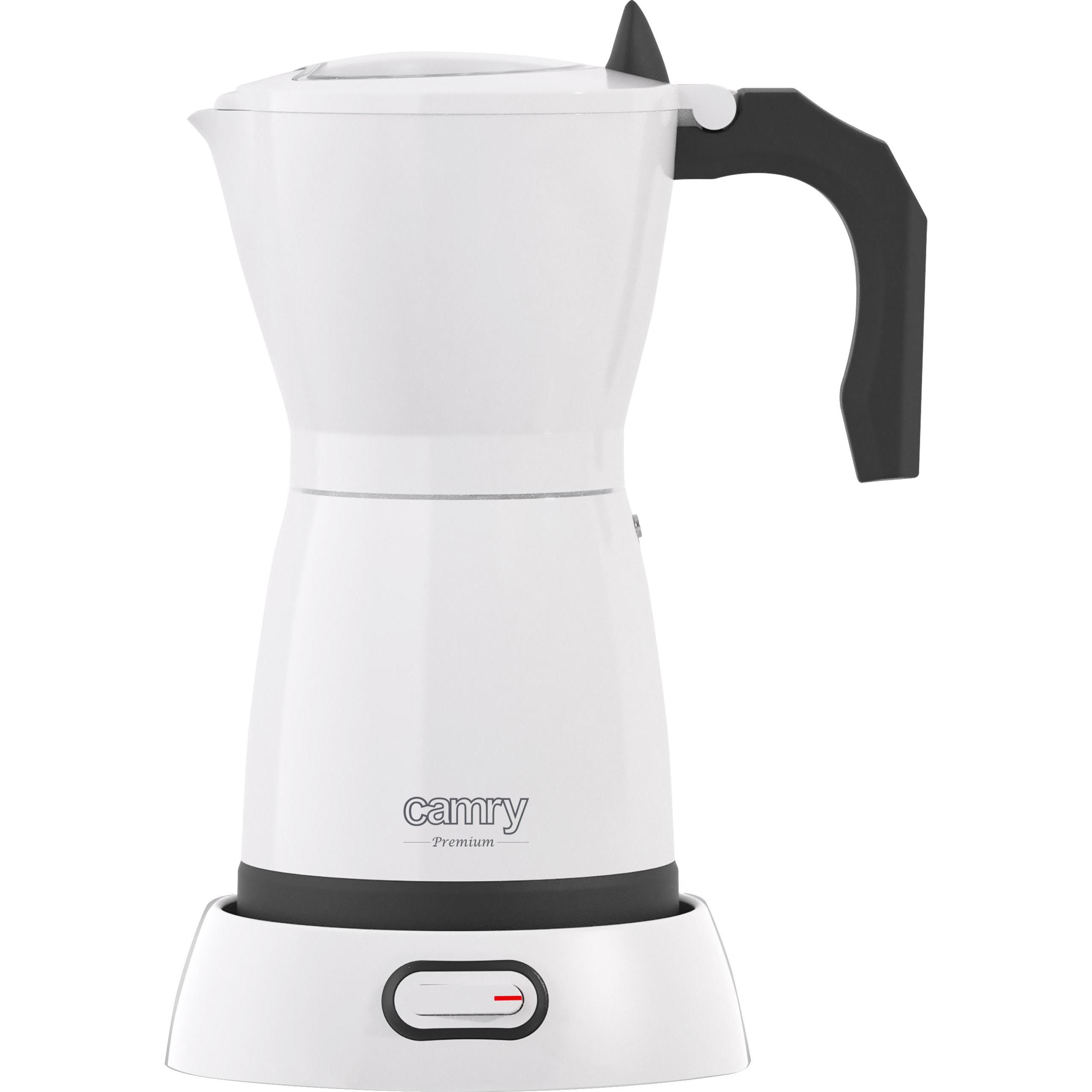 Camry CR 4415w Electric Moka coffe maker, White/Black, Espressokocher, Weiss
