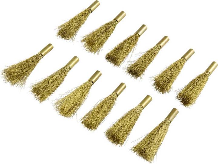 Produktbild Toolcraft Ersatzpinsel für Glasfaser-Radierer 12er-Pack (Messingdraht) 4 mm
