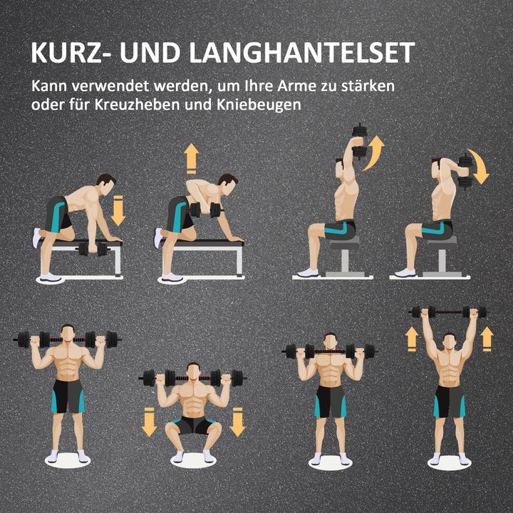 Image du produit Homcom Hantelnset Kunststoff Schwarz