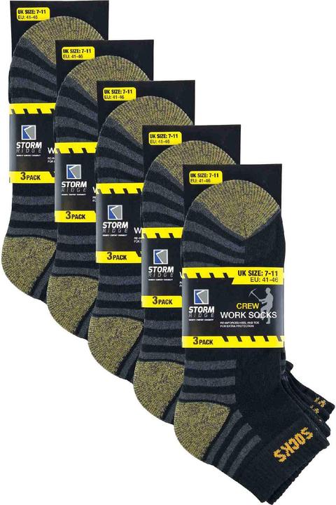 Image du produit Sock Snob 15er Pack Arbeitssocken Kurz | Gepolsterte Sneaker Socken (paquet de 15, 39 - 45)