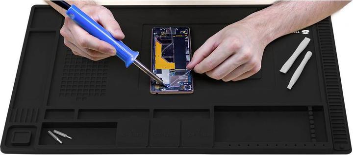 Actual product image Toolcraft Shelf Heat-resistant table pad, soldering pad, silicone pad