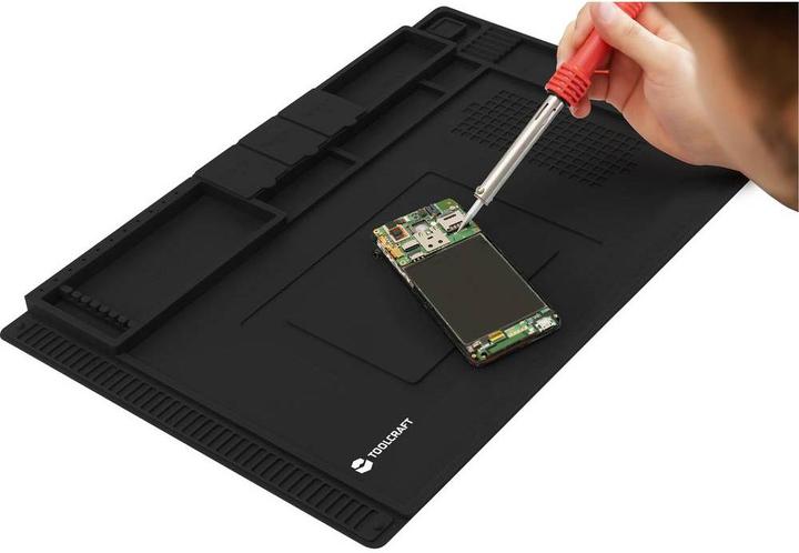 Actual product image Toolcraft Shelf Heat-resistant table pad, soldering pad, silicone pad