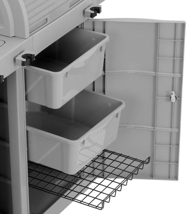 Actual product image Ulsonix Cleaning Trolley - with laundry bag - lockable compartment - 2 buckets - 2 double boxes (1 pcs.)