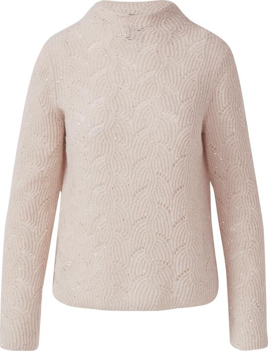 Produktbild s.Oliver Strickpullover Semitransparenter Pullover mit Ajourmuster und Pailletten-Details (46)