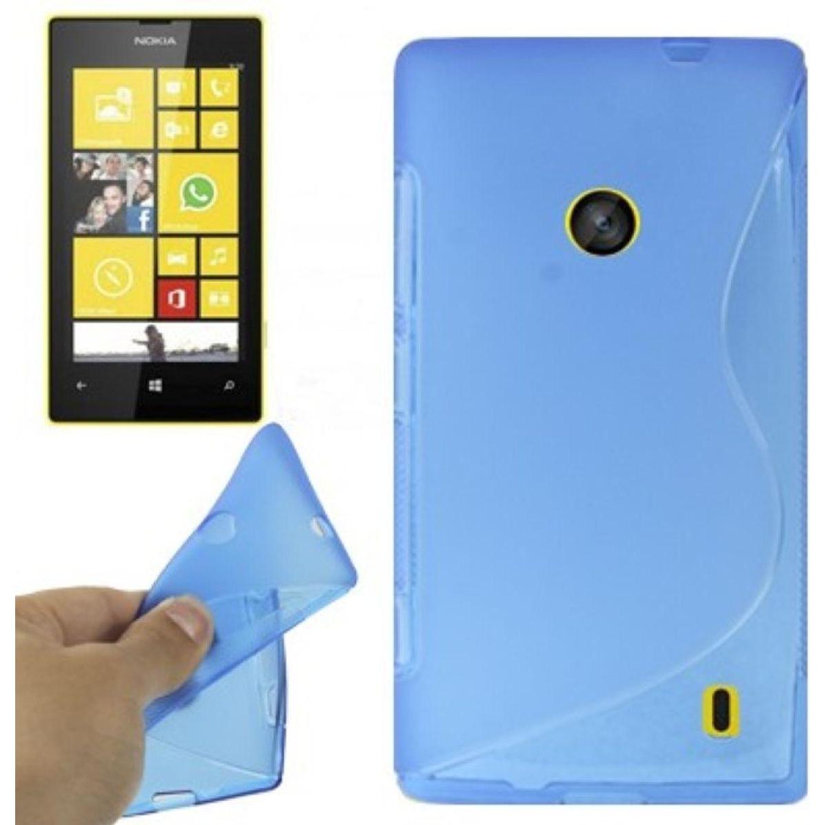 König Design Schutzhülle TPU Case für Handy Nokia Lumia 520 Blau (Nokia Lumia 520), Smartphone Hülle, Blau