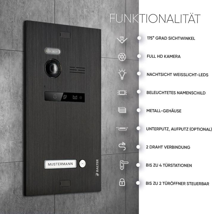 Produktbild Balter EVO-HD Video Türsprechanlage mit 3 HD-Monitoren (WLAN)
