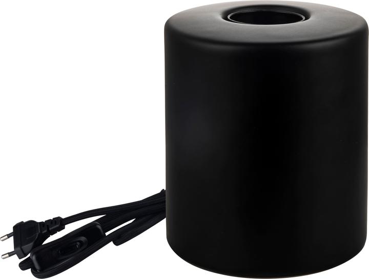 Actual product image Luxula Table lamp, JAR, metal, E27, textile cable with switch, black (E27)