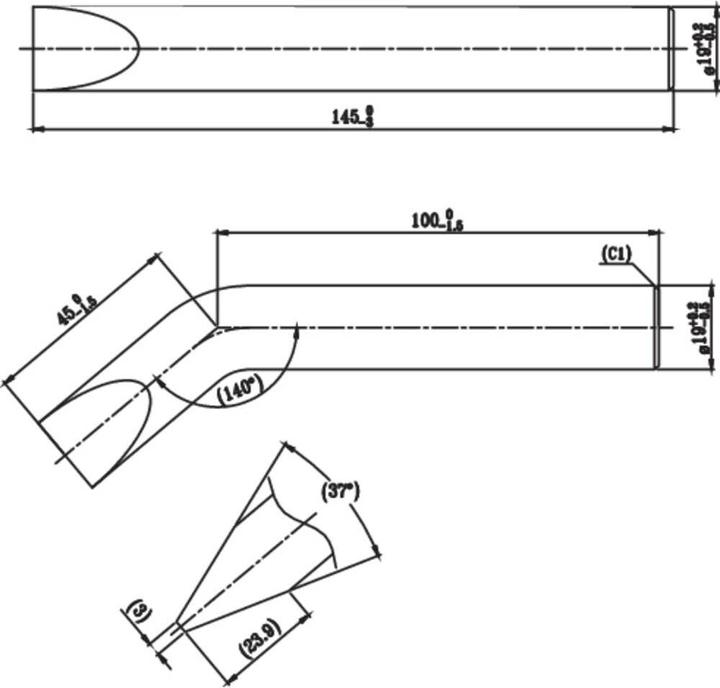 Produktbild Toolcraft Lötspitze Meisselform, gebogen (Lötspitze)