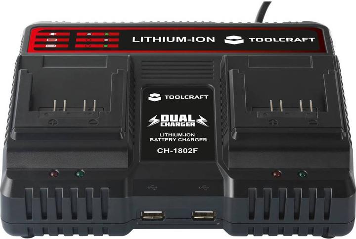 Actual product image Toolcraft Double charger for battery pack