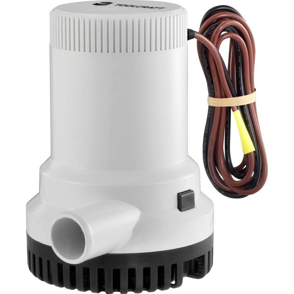 Toolcraft, Wasserpumpe, Bilgenpumpe 12 V, 8 A, 5678 l/h (Durchlaufpumpe)