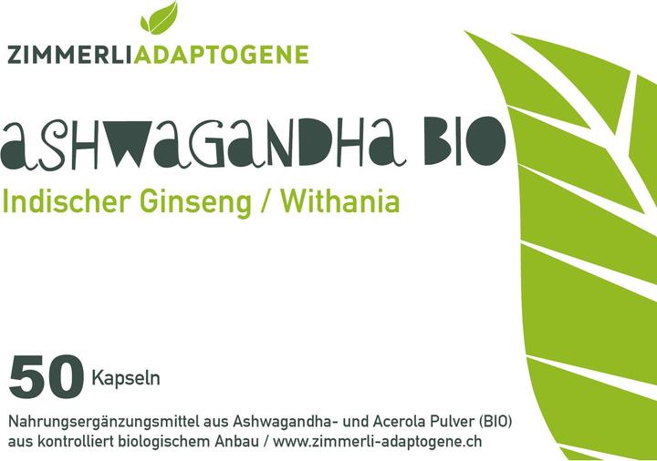 Produktbild Zimmerli Adaptogene Ashwagandha Kapseln (BIO) 50 Kapseln (1 Stück, Kapseln, 25 g)