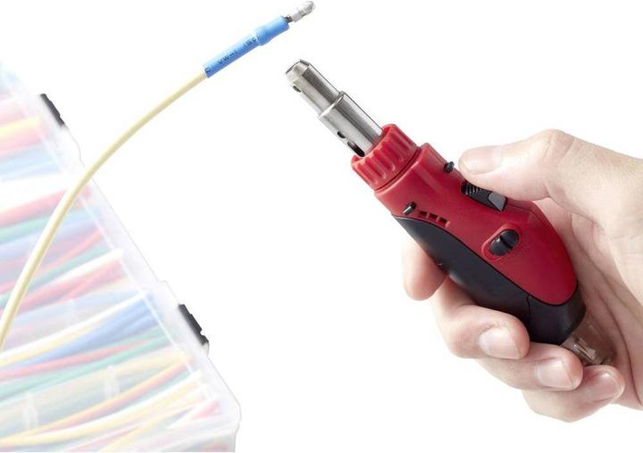 Productafbeelding Toolcraft Krimpkous set met mini heetgasbrander 162tlg