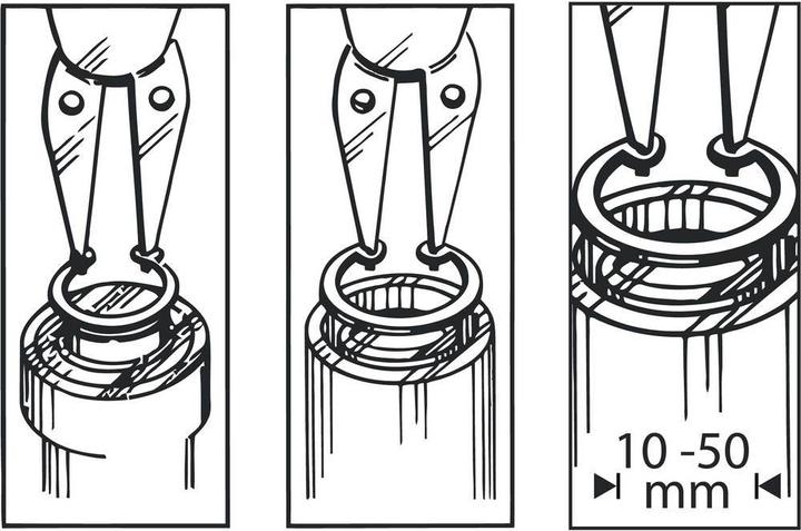 Actual product image Toolcraft 4pcs. sea ring pliers outer/inner ring set straight/angled