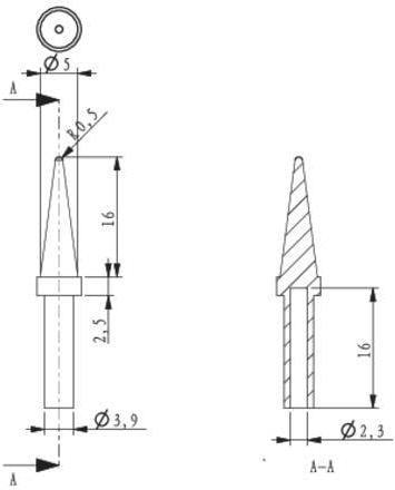 Actual product image Toolcraft Soldering tip pencil shape 1.0 mm (Soldering tip)