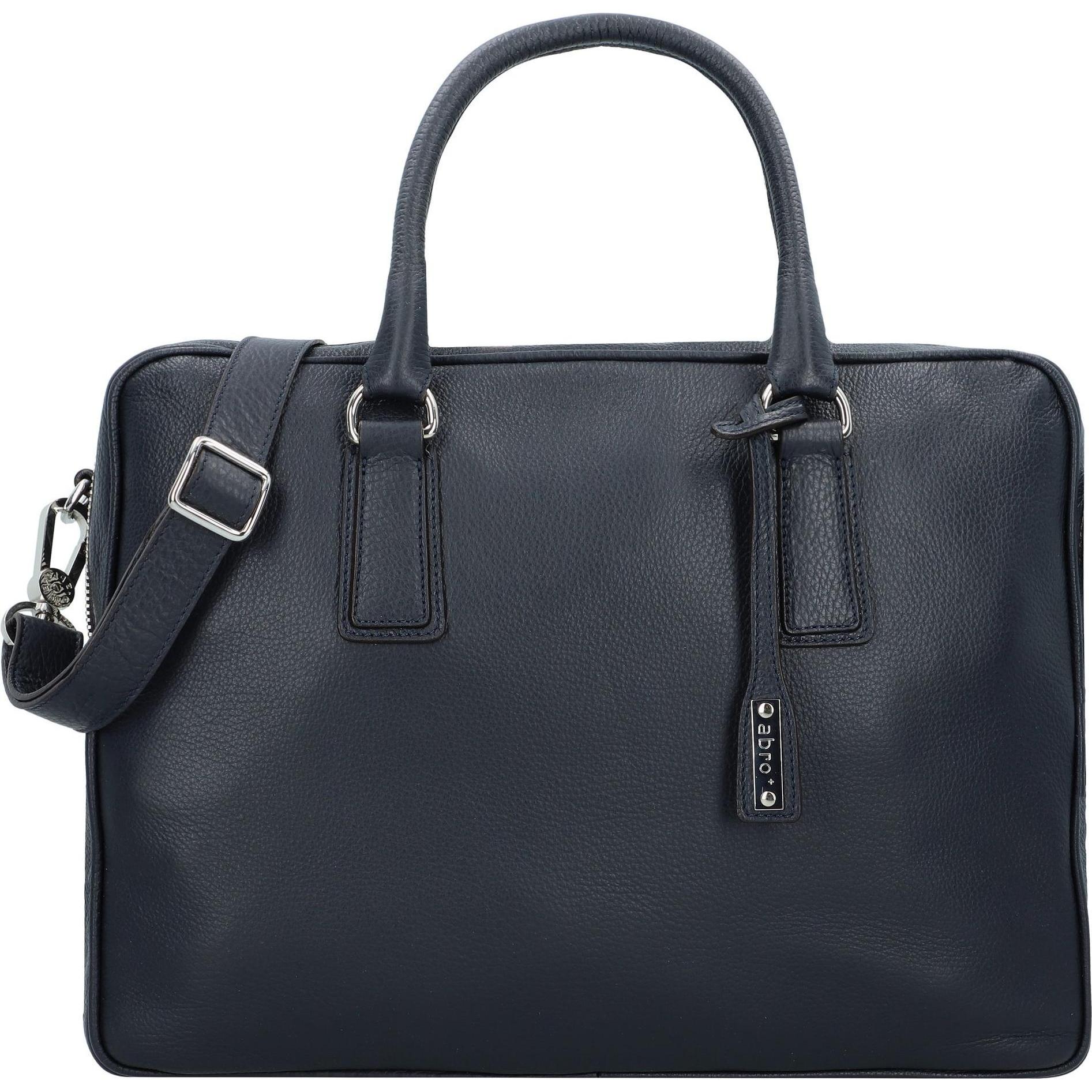 Abro, Handtasche, Adria Handtasche Leder 37.5 cm, Blau
