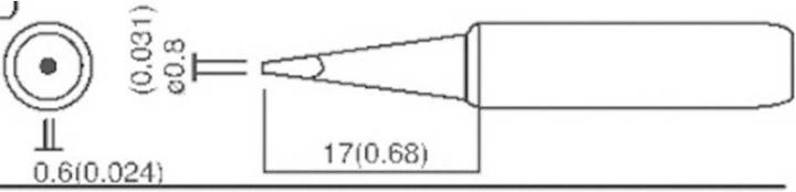 Image du produit Toolcraft Panne à souder en forme de ciseau 0.8 mm T0.8D (Panne de soudure)