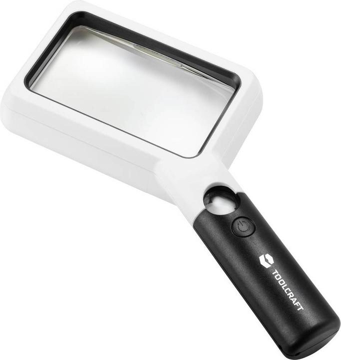 Actual product image Toolcraft Square LED Hand Magnifier
