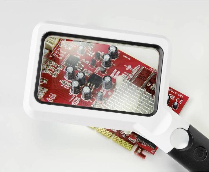 Actual product image Toolcraft Square LED Hand Magnifier