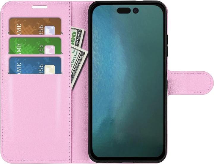 Image du produit Cover-Discount iPhone 14 Pro - Étui en cuir rose (Apple iPhone 14 Pro)