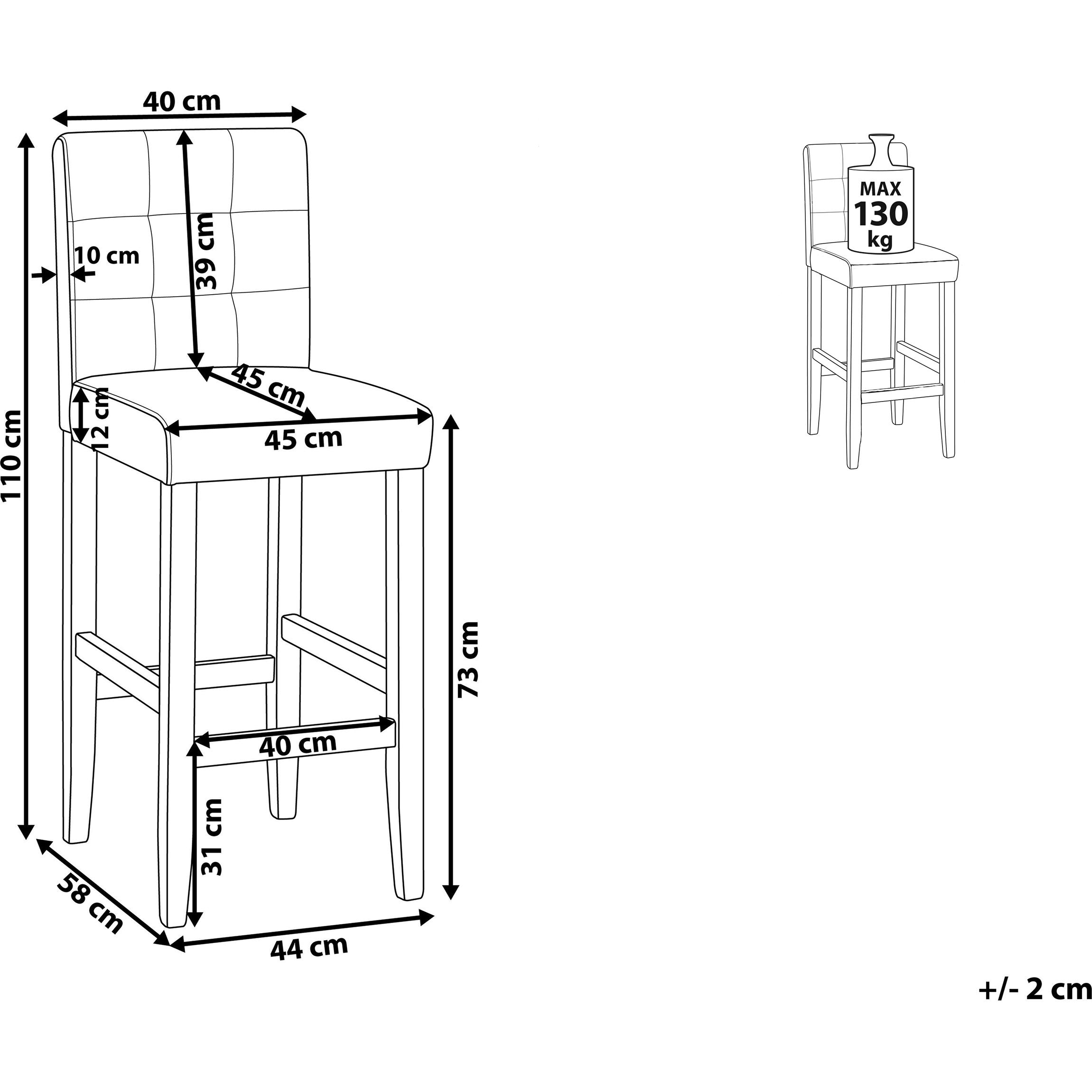 Thumbnail - Beliani, Barhocker, Madison
