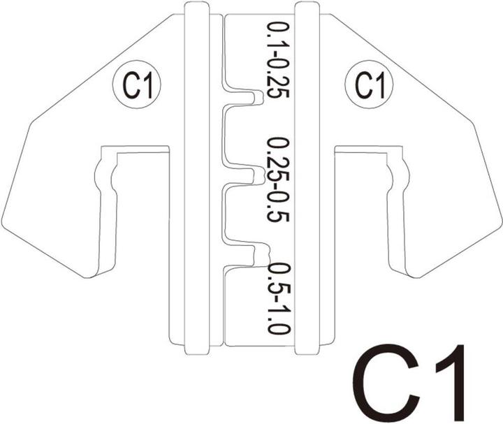 Actual product image Toolcraft Flat plug crimping range: 0.1 to 1 mm²