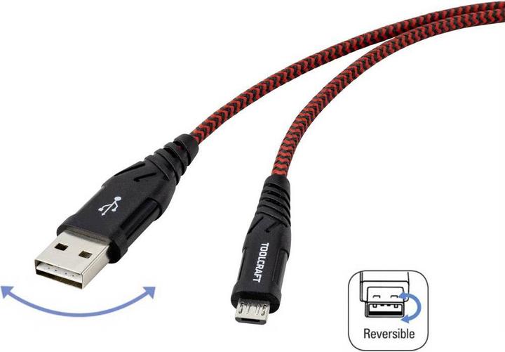 Toolcraft Câble de connexion USB 2 (1 m, USB 2.0, 15 W)