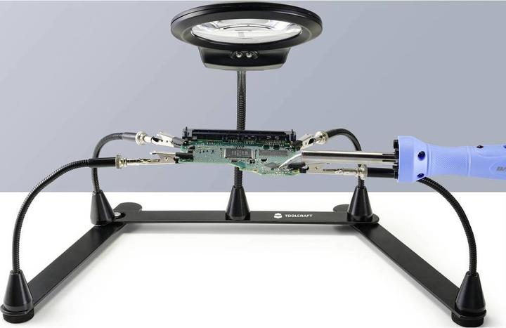 Image du produit Toolcraft Main secourable magnétique avec loupe (Troisième main)