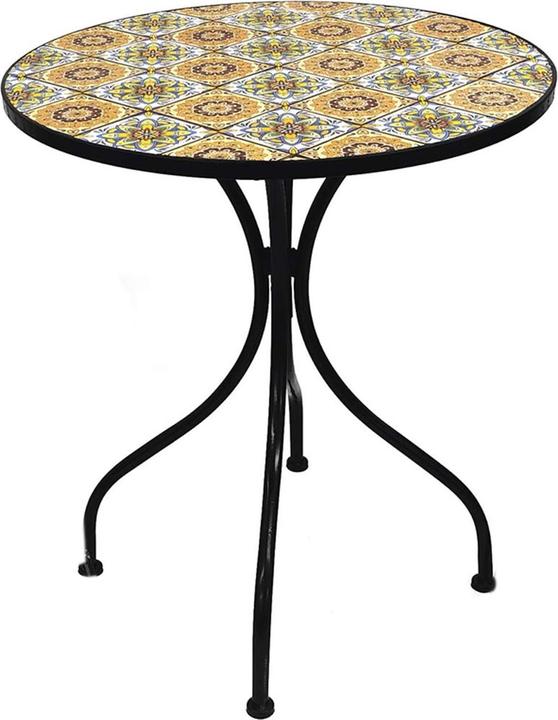 Produktbild Mojawo Mosaik Mosaiktisch Gartentisch Bistrotisch Tisch Ø60x70cm (60 cm)