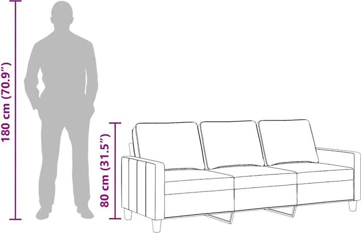 Produktbild vidaXL 3-Sitzer-Sofa (3-Sitzer)