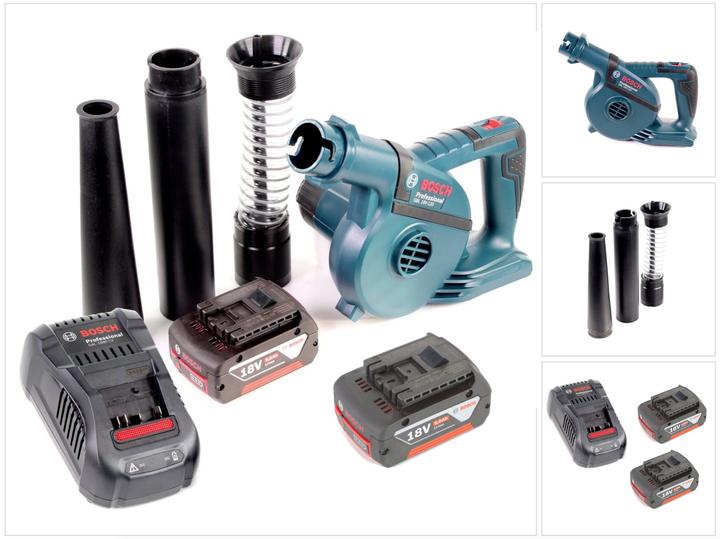 Productafbeelding Bosch Professional Bosch GBL 18 V-120 accu bladblazer + 2x accu 18V 5.0 Ah + 1x lader GAL 1880 CV (Oplaadbare batterij, Werkplaatsblazer)
