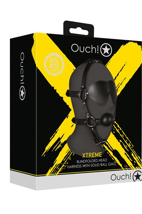 Produktbild Ouch! Kopfgeschirr mit verbundenen Augen und massivem Ballknebel