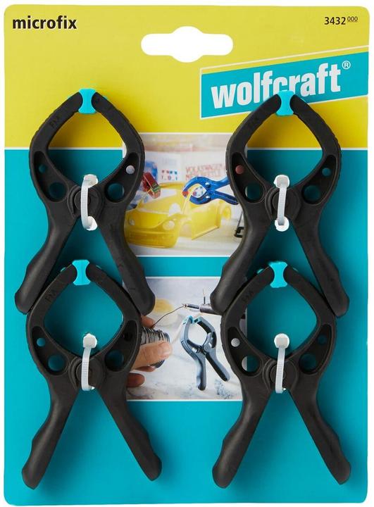 Produktbild wolfcraft 1 microfix - Federzwingen-Set 4-tlg.30mm (30 mm)