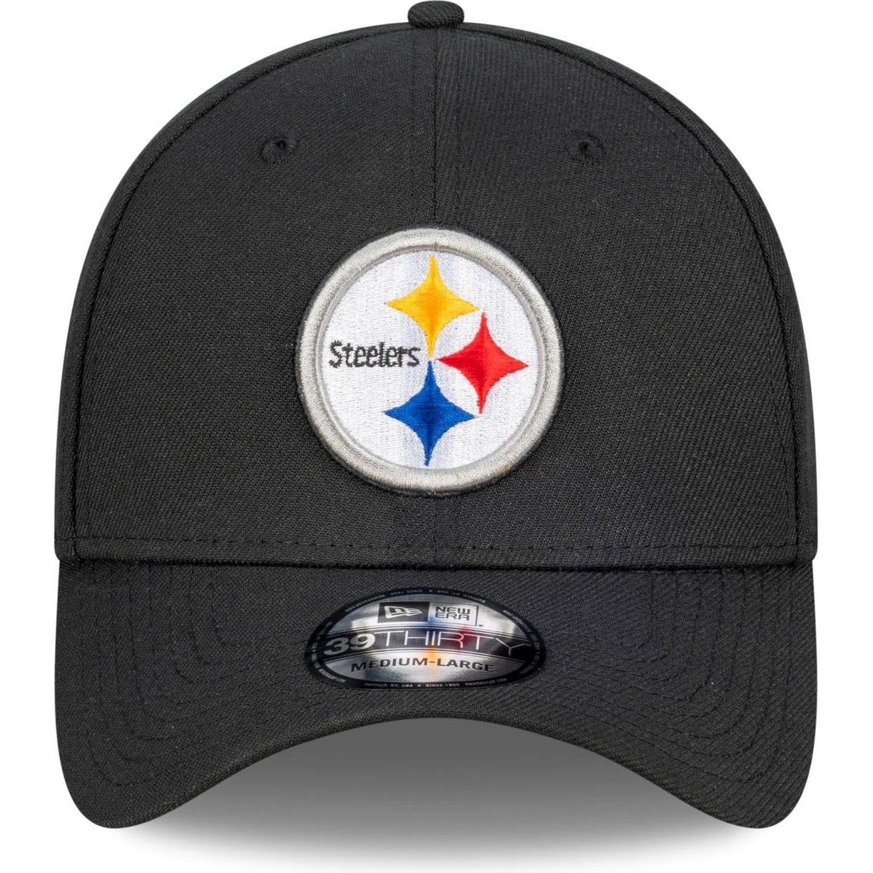 Thumbnail - New Era, Herren, Cap, 39Thirty Stretch Cap - NFL Pittsburgh Steelers - S/M, Schwarz, (M)