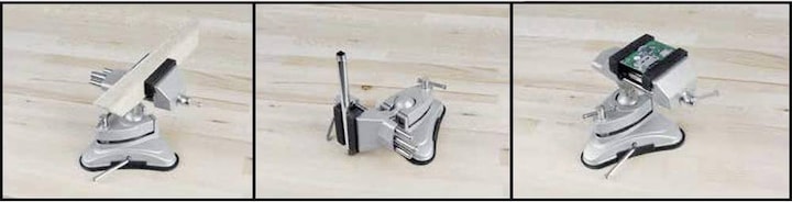 Produktbild Basetech Feinmechaniker Schraubstock mit Vakkuum Standfuss (70 mm)