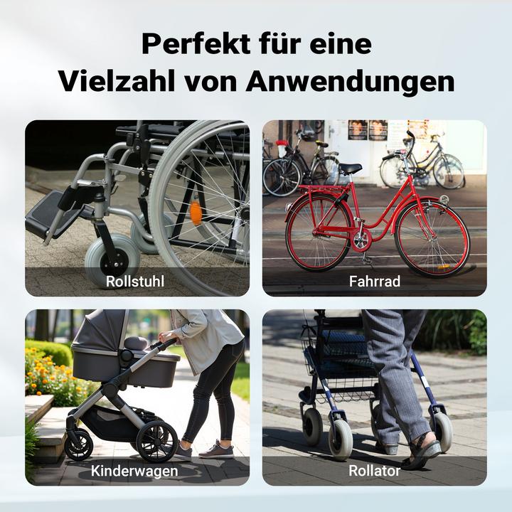 Produktbild Wiltec Rollstuhlrampe faltbar 150cm 270kg Rollirampe Alu Rollstuhl Flachrampe