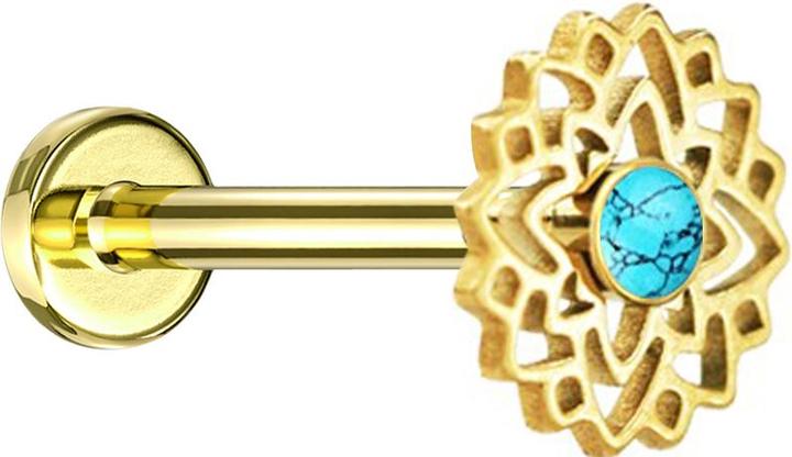 Immagine prodotto Star Piercing Maschera antigas nera a tunnel svasato (senza ottone, Mnerale, Acciaio chirurgico 316L)